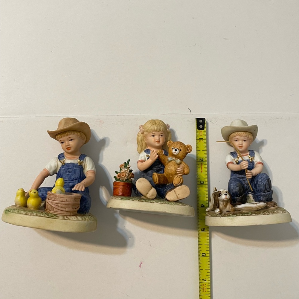 Vtg Denim Days bundle of 3 After Chores Debbie w/ Teddy Home Interiors - Picture 2 of 9